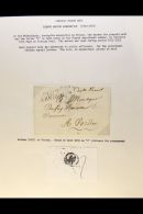 1812-1858 PREPAID INLAND MAIL. An Interesting Collection Of Stampless ENTIRE LETTERS Nicely Written Up On Leaves,... - Other & Unclassified