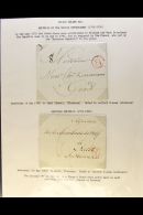 1790-1871 UNPAID INLAND MAIL. An Interesting Postal History Collection Of Stampless ENTIRE LETTERS Nicely Written... - Sonstige & Ohne Zuordnung