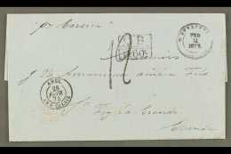 1874 (2 Feb) Entire Letter To France, Endorsed 'p. Corsica', Bearing "VERACRUZ" Cds, Boxed "G.B. 1f60c" Exchange... - Mexique