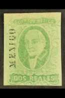 1856 2r Emerald Imperf Hidalgo With District Name, SG 3 Or Scott 3b, Fine Mint With Three Large Margins And Lovely... - Mexiko
