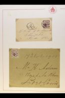 FLACQ 1900 2c Postal Envelope And 1901 Cover Bearing 1897 4c, Both Tied By FLACQ Cds's. (2 Items) For More Images,... - Mauricio (...-1967)