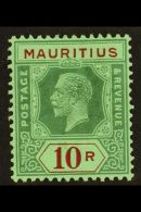 1921-34 10r Green & Red/emerald (Die II), SG 241, Fine Mint For More Images, Please Visit... - Mauricio (...-1967)