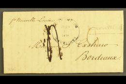 1835 UNIQUE DATESTAMP. 1835 (10 Jun) Entire Letter With Full Contents (French) From Port Louis To Bordeaux,... - Mauricio (...-1967)