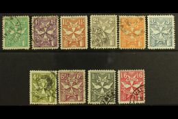 POSTAGE DUES 1925 (July) Set, SG D11/20, Good To Fine Used, The Occasional Shortish Perf (10 Stamps) For More... - Malta (...-1964)