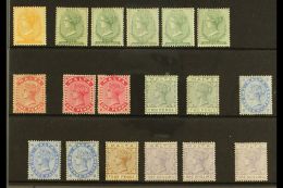 1882-90 CA WMK MINT SELECTION Presented On A Stock Card. Includes 1882 Orange Yellow ½d, 1885-90 Set With A... - Malte (...-1964)