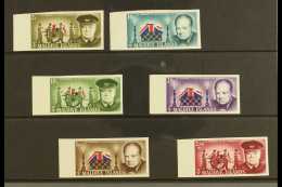1967 Churchill Commemoration Set Imperforate, SG 204/9, Never Hinged Mint (6 Stamps) For More Images, Please Visit... - Maldiven (...-1965)