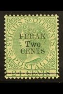 PERAK 2c On 24c Green (Type 34), SG 51, Very Fine Mint. For More Images, Please Visit... - Autres & Non Classés