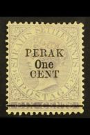 PERAK 1891 1c On 6c Lilac (Type 34), SG 46, Very Fine Mint. For More Images, Please Visit... - Autres & Non Classés