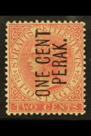 PERAK 1886 1c On 2c Pale Rose, Vert Ovpt With Narrow "N", SG 26, Very Fine Mint. For More Images, Please Visit... - Other & Unclassified