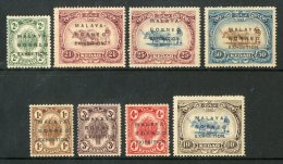 KEDAH 1922 Borneo Exhibition (14mm Opt) MCA Set, SG 41/48, 21c With Oval 'O' Variety, Fine Mint (8 Stamps) For... - Altri & Non Classificati