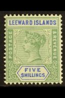 1890 5s Green & Blue, SG 8, Very Fine Mint For More Images, Please Visit... - Leeward  Islands