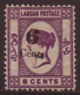 1891 6c On 8c Dull Violet, SG 34, Fine Mint For More Images, Please Visit... - North Borneo (...-1963)