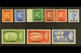 1950-55 KGVI Surcharged Set, SG 84/92, Very Fine Mint (9 Stamps) For More Images, Please Visit... - Kuwait