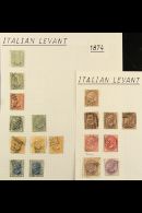 ITALIAN LEVANT GENERAL ISSUES 1874 1c To 60c Set Complete, Sass 1/8, Good To Fine Used, With Both 1c Shades, 15c... - Other & Unclassified