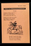 WWII PROPAGANDA LEAFLET 1942 Printed Leaflet Written In Italian Produced By The Russians To Be Distributed Between... - Unclassified
