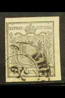 LOMBARDY VENETIA 1850 10c Silver Grey, Sass 2a, Superb Used With Part Brescia Cds. Lovely Stamp With Clear To... - Ohne Zuordnung