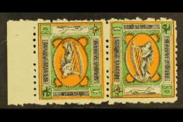 FORERUNNER RARITY 1907-16 Sinn Fein "Hibernia", Broad Crown Perf 11¼, Horizontal Marginal TETE BECHE PAIR... - Sonstige & Ohne Zuordnung