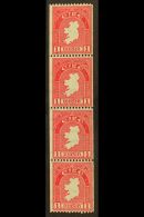 1940 COIL STAMP 1d Carmine, Perf 14 X Imperf, SG 112b, Mint Never Hinged Strip Of Four.  For More Images, Please... - Autres & Non Classés