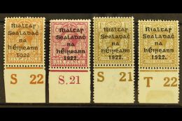 1922-23 CONTROLS Dollard 5d "S22", Thom 6d "S21", 1s "S21" (perf), Thom Wide 1s "T22" (perf, Light Crease), Fresh... - Andere & Zonder Classificatie