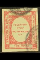 NANDGAON 1891 2a Rose, SG 2, Nicely Used With 4 Large Margins, Hinge Thin. For More Images, Please Visit... - Andere & Zonder Classificatie