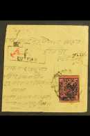 DUTTIA 1899 - 1906 4a Black On Deep Rose, SG 20 Tied To Large Part Native Registered Cover By Hooded Duttia State... - Andere & Zonder Classificatie