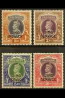 JIND OFFICIAL 1942 1r, 2r, 5r, And 10r Postage Issues Set Overprinted With "JIND SERVICE", SG O83/O86, Fine Mint.... - Andere & Zonder Classificatie