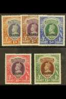CHAMBA 1942 1r - 15r High Values, SG 102/6, Very Fine Mint. (5 Stamps) For More Images, Please Visit... - Other & Unclassified