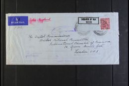 CRASH MAIL 1937 (May) Cover To England Flown On 'Cygnus' Flying Boat That Crashed At Brindisi On The 12 May, Two... - Other & Unclassified