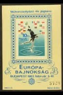 1963 Ice Skating IMPERF Mini-sheet, Michel Block 37 B (as SG MS1874a), Very Fine Never Hinged Mint, Fresh. For... - Sonstige & Ohne Zuordnung