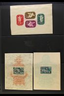 1940-41 ARCHIVE SPECIMENS 1940 Flood Relief, 1940 King Matthias, And 1941 Artist's Fund Miniature Sheets, Michel... - Sonstige & Ohne Zuordnung