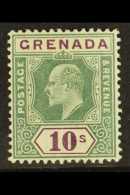 1902 10s Green & Purple, Wmk Crown CA, SG 66, Very Fine Mint. For More Images, Please Visit... - Grenade (...-1974)