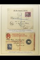 1895-1936 REGISTERED COVERS Includes 1995 2d Reg Env (size H) To London Bearing 2½d Strip Of Three, 1934 3d... - Grenade (...-1974)