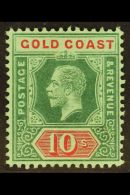 1913-21 10s Green And Red On Green, SG 83, Fine Mint.  For More Images, Please Visit... - Goldküste (...-1957)