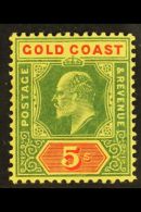 1907-13 5s Green & Red On Yellow, SG 68, Very Fine Mint, Fresh. For More Images, Please Visit... - Côte D'Or (...-1957)
