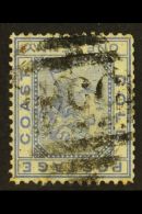 1876-84 1d Blue WATERMARK INVERTED Variety, SG 5w, Used. For More Images, Please Visit... - Costa D'Oro (...-1957)