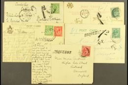 1903-1934 A Group Of Picture Postcards Bearing Great Britain Stamps, Two Posted To Gibraltar With "Gibraltar"... - Gibraltar
