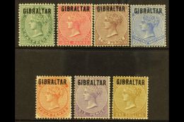 1886 Overprints On Bermuda Complete Set, SG 1/7, Mint, Mostly Fine With Lovely Fresh Colours. (7 Stamps) For More... - Gibilterra