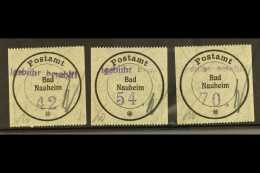 BAD NAUHEIM 1946 (Feb) Numerals 7mm High Complete Set, Michel A 1/3, Very Fine Never Hinged Mint, All Expertized... - Sonstige & Ohne Zuordnung