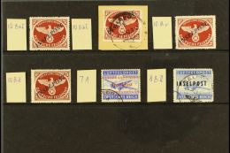 INSELPOST 1944 Fine Mint & Used Selection Of Overprints On A Stock Card, Comprising AGRAMER Michel 10 Bb I... - Andere & Zonder Classificatie