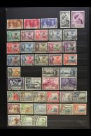 1937-1953 VERY FINE USED COLLECTION On A Stock Page, All Different Complete Sets, Inc 1938-46 Elephant Set, 1948... - Gambie (...-1964)