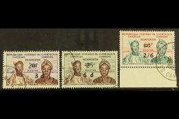 WESTERN CAMEROUN 1962 Re-unification Set Surcharged In Sterling, Yv 332/334, Very Fine Used (3 Stamps) For More... - Altri & Non Classificati