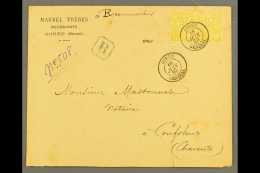 SENEGAL GOREE 1881 25c Yellow-bistre Of General Issues Horiz Pair, Maury 53, On Prtd Reg Cover To France Tied By... - Altri & Non Classificati