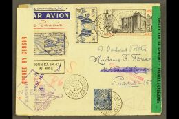 NEW CALEDONIA AMAZING COVER 1940 (21 July) Registered Censored Cover To France, Carried On The Pan American... - Altri & Non Classificati