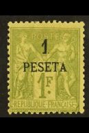 MOROCCO 1891 1p On 1fr Olive, Yv 8, Very Fine And Fresh Mint. For More Images, Please Visit... - Autres & Non Classés