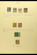 BENIN 1892-1894 MINT & USED COLLECTION On Leaves, Inc 1892 Opts Set To 10c (ex 2c) Mint Or Unused, Plus 20c... - Autres & Non Classés