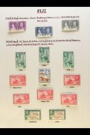 1937-1951 COMPLETE VERY FINE MINT COLLECTION On Leaves, All Different, Inc 1938-55 Set With All Listed Shades,... - Fidschi-Inseln (...-1970)