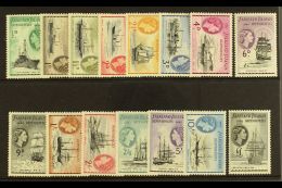 1954-62  Definitive Set, SG G26/40, Very Fine Lightly Hinged Mint. Lovely (15 Stamps) For More Images, Please... - Falklandeilanden