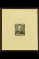 1947 IMPERF DIE PROOF For The 50c 'Francisco Castaneda' Issue (Scott 603, SG 957) Printed In Black On Thin Paper... - El Salvador