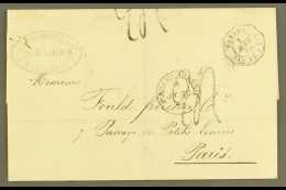 BRITISH PO's IN ECUADOR 1870 (July) Stampless Cover From Guayaquil To Paris Showing On The Back Very Fine... - Ecuador