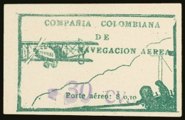 SCADTA 1920 (Nov) "- 30 Cvs. -" On 10c Green Imperf, SG 15 (Sanabria 19), Very Fine Unused As Issued With Large... - Kolumbien